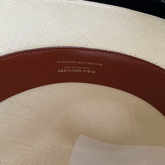 Fedora Fine Panama Hat Handwoven size S, with leather - Picture 2 of 12